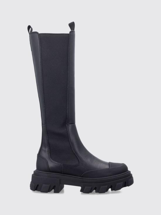 26FW 가니 블랙 스티치 첼시 롱부츠 S3240490 099 Black