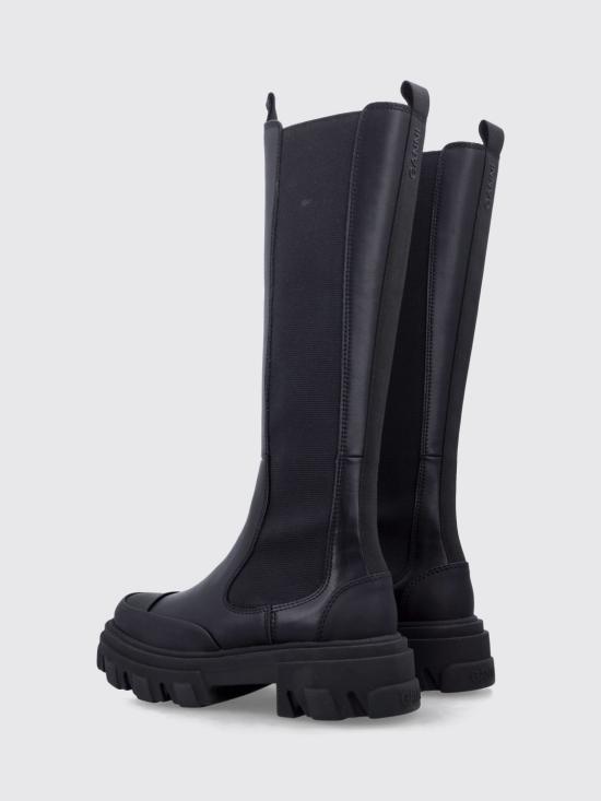 26FW 가니 블랙 스티치 첼시 롱부츠 S3240490 099 Black - GANNI