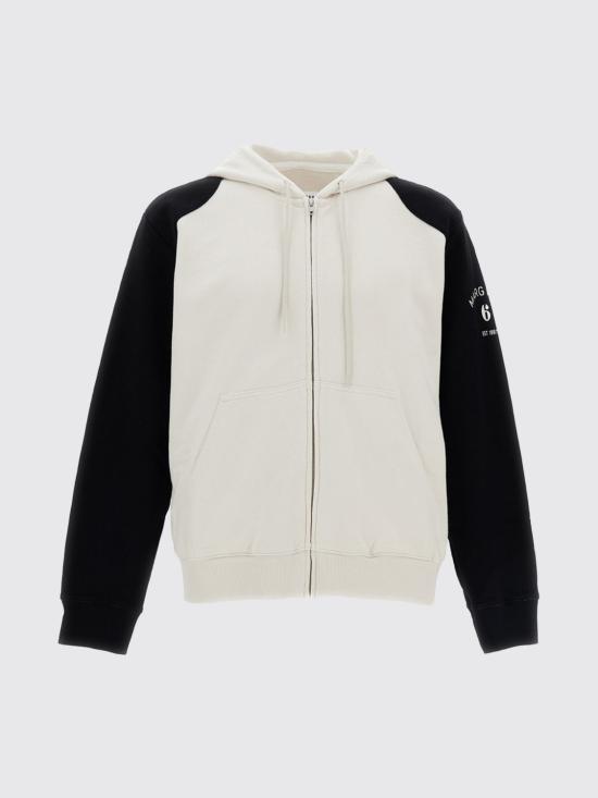 26FW MM6 메종마르지엘라 후드 티셔츠 SH0HG0009M25014 962 White - MM6 MAISON MARGIELA