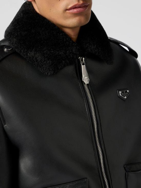 26SS 필립 플레인 무스탕 LAECMRB3074PTE003N 02 Black - PHILIPP PLEIN