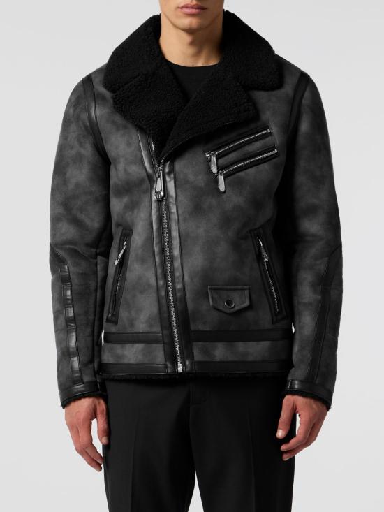 26SS 필립 플레인 무스탕 LAECMRB3073PTE003N 02 Black
