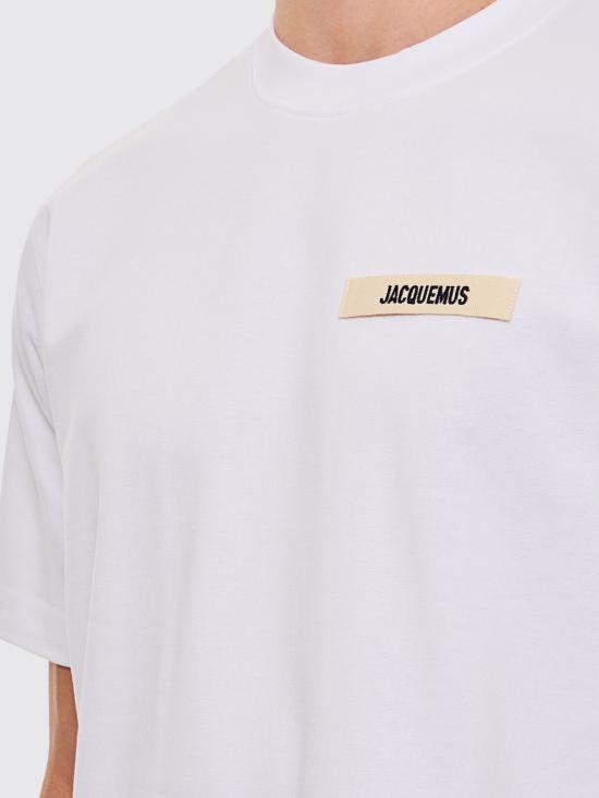 26FW 자크뮈스 그로그랭 로고 티셔츠 TSM00133AJ00226 100 White - JACQUEMUS