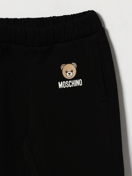26FW [키즈] 모스키노 스트레이트 팬츠 MUP05XLCA92 60100 Black - MOSCHINO