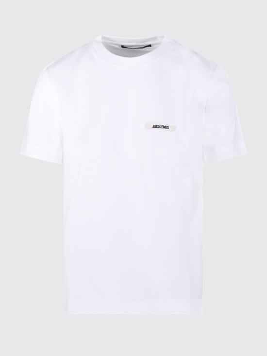26FW 자크뮈스 그로그랭 로고 솟슬리브 티셔츠 TSW00550AJ00029 100 White - JACQUEMUS
