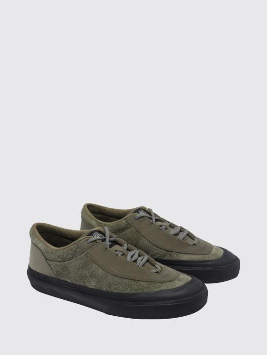 26FW 스톤 아일랜드 로우탑 트레이너 컴퍼스 로고 패치 스웨이드 스니커즈 S100020S0539 V005G Green - STONE ISLAND