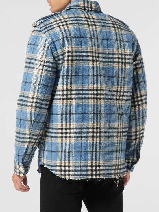 26SS 필립 플레인 긴팔 셔츠 AAECMRP2525PTE003N 08 Turquoise - PHILIPP PLEIN