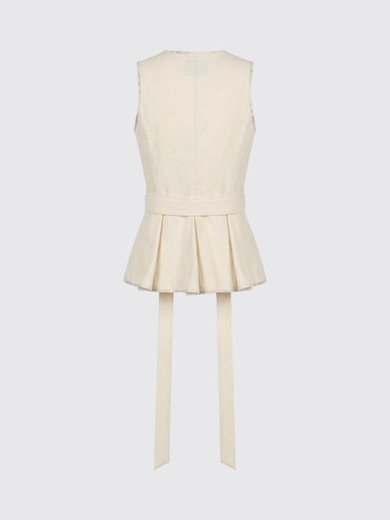26SS 비비안웨스트우드 민소매 티셔츠 15050017W01EF B408 Cream - VIVIENNE WESTWOOD