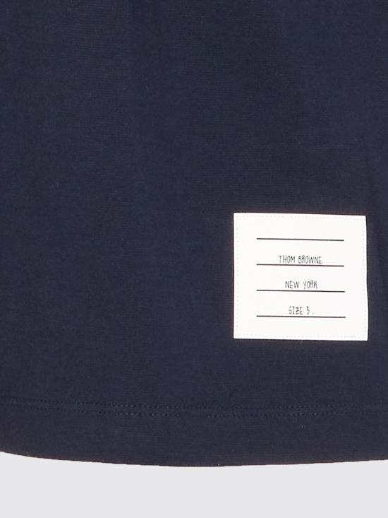 26FW 톰브라운 코튼 4바 숏 슬리브 티 MJS246A07323 415 Blue - THOM BROWNE