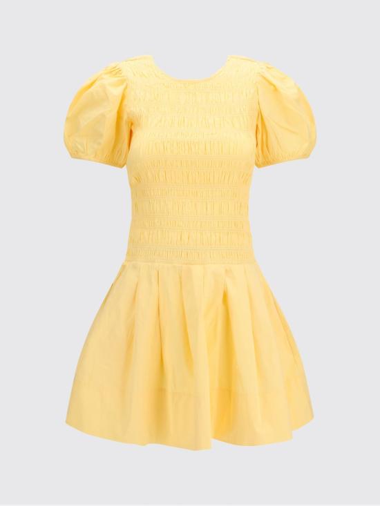 26FW 가니 미디 원피스 A1030622 00K Yellow - GANNI