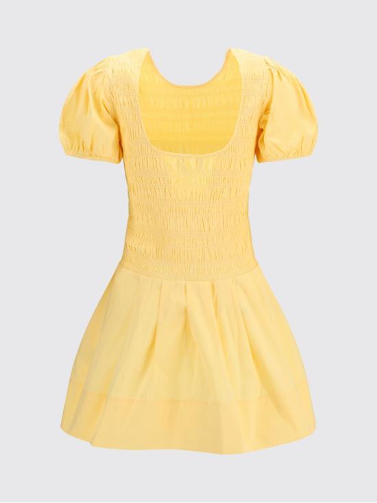 26FW 가니 미디 원피스 A1030622 00K Yellow - GANNI