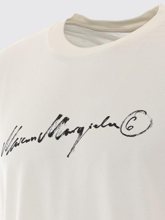 26FW MM6 메종마르지엘라 반팔 티셔츠 SH0GC0077M20258 101 White - MM6 MAISON MARGIELA