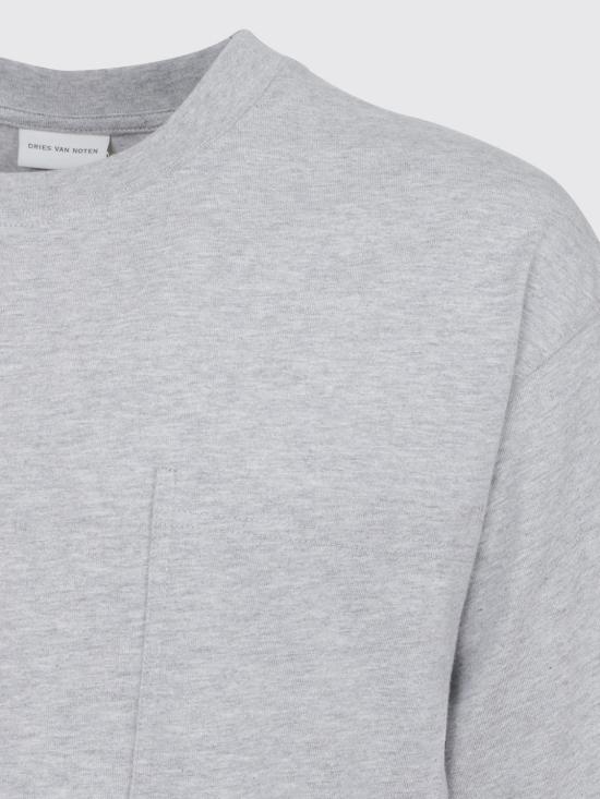 26SS 드리스 반 노튼 반팔 티셔츠 211103603 813 Grey - DRIES VAN NOTEN