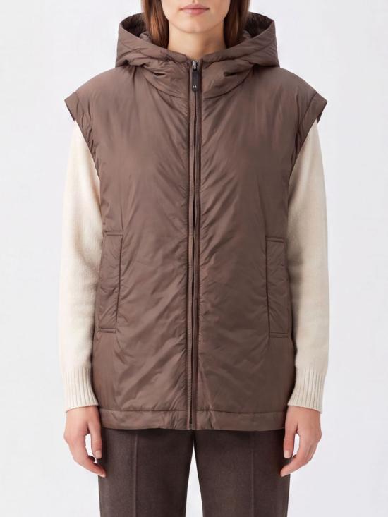 26FW 막스마라 더 큐브 패딩 조끼 2629296034600 020 Brown