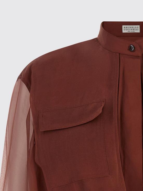 26SS 브루넬로 쿠치넬리 블라우스 M0091NC416 C9093 Brown - BRUNELLO CUCINELLI
