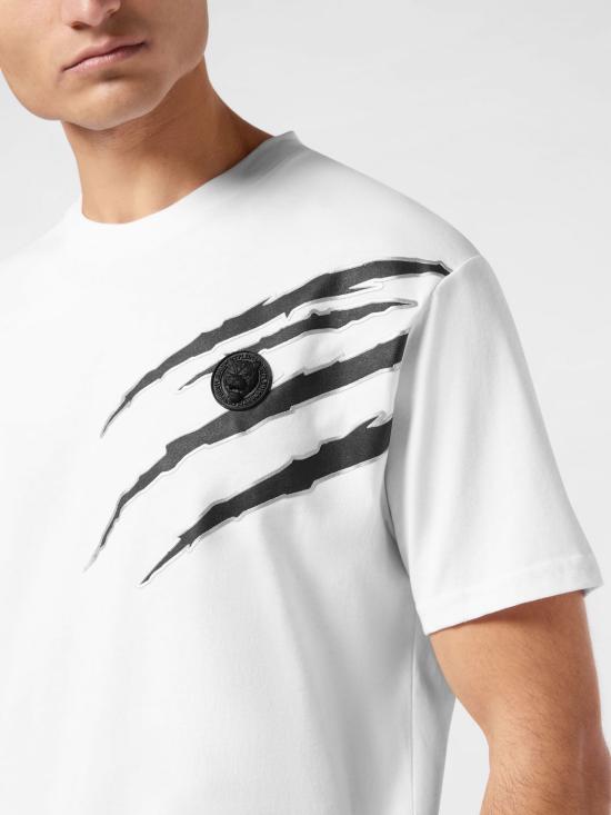 26SS 플레인스포츠 반팔 티셔츠 SAECMTK8019STE001N 0170 White - PLEIN SPORT
