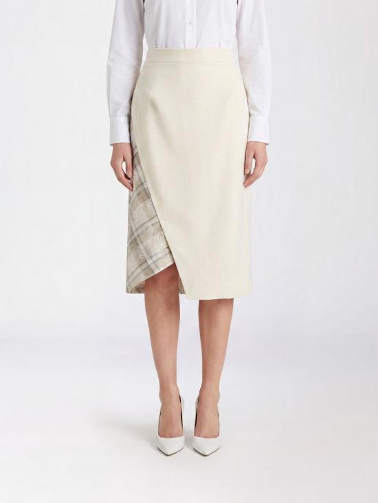 26SS 비비안웨스트우드 미디 스커트 1K01002DW01EF B408 Cream