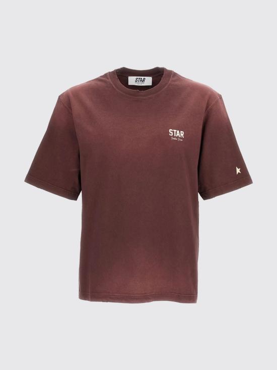 26FW 골든구스 반팔 티셔츠 GUP01873P00242040233 Wine - GOLDEN GOOSE