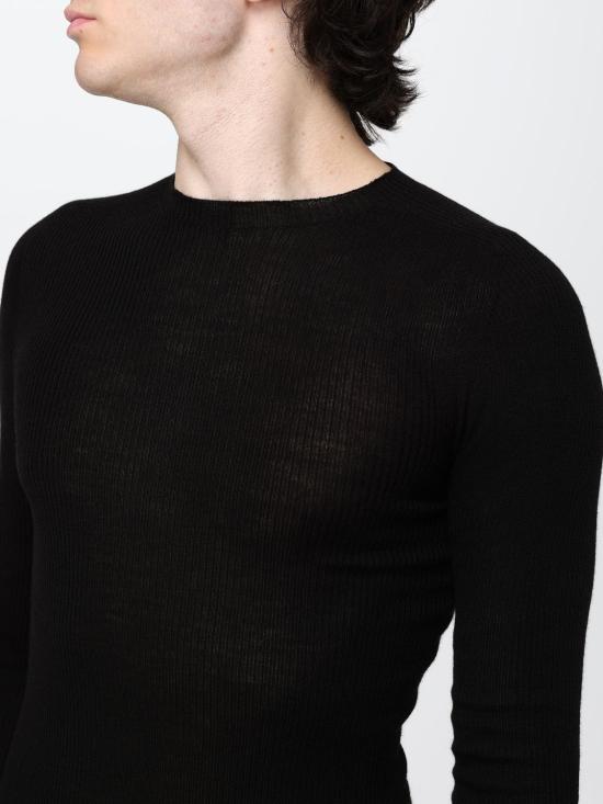26FW 릭 오웬스 스웨터 RU02F4637RIBM 09 Black - RICK OWENS