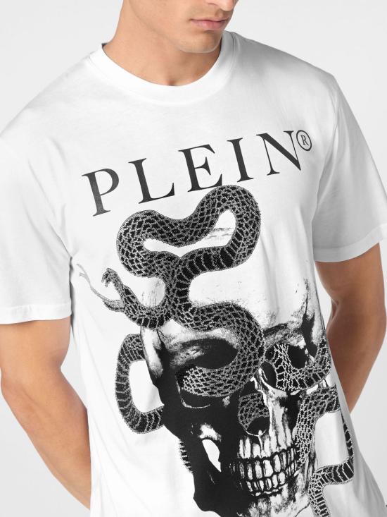 26SS 필립 플레인 반팔 티셔츠 UADCMTK7973PJY002N 01 White - PHILIPP PLEIN