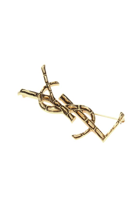 26FW 생로랑 YSL 오피움 크로커다일 브로치 470371Y1500 8030 DORE - SAINT LAURENT