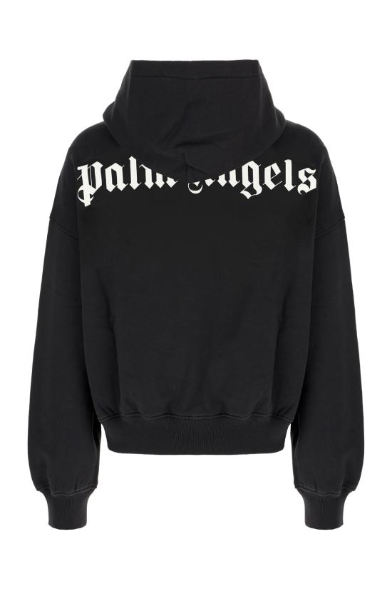 26FW 팜앤젤스 후드 티셔츠 PAMBB002FL001 1003 BLACK OFF WHITE - PALM ANGELS