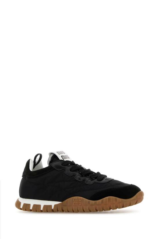 26FW 미우미우 타이어 테크니컬 스웨이드 스니커즈 5E417EF005ZJM F0002 Black - MIU MIU