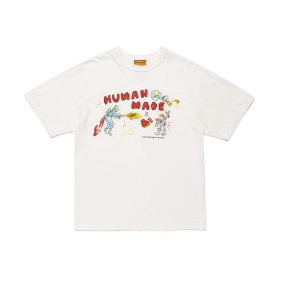 26SS 휴먼메이드 반팔 티셔츠 HM31TE023 WHITE DOM