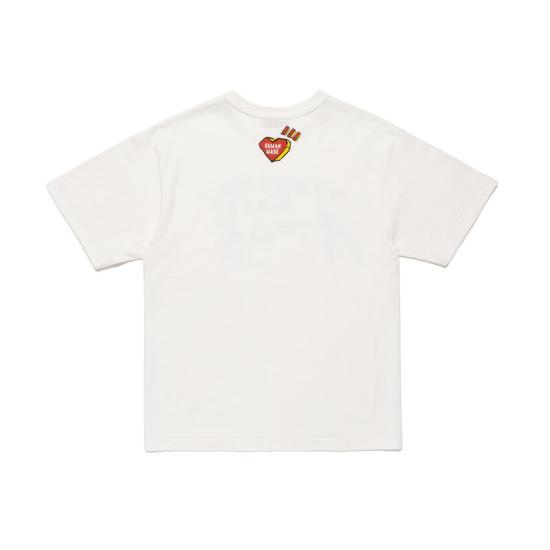 26SS 휴먼메이드 반팔 티셔츠 HM31TE023 WHITE DOM - HUMANMADE