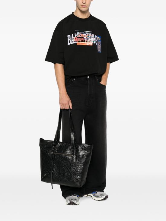 26FW 발렌시아가 반팔 티셔츠 764235 TUVS3 1000 BLACK DOM - BALENCIAGA