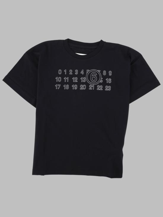 26FW [키즈] MM6 메종마르지엘라 티셔츠 M61117K MM02YM6900 BLACK