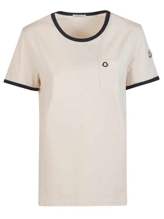 26SS 몽클레어 로고 자수 코튼 티셔츠 L1 093 8C000 19 89AUO White