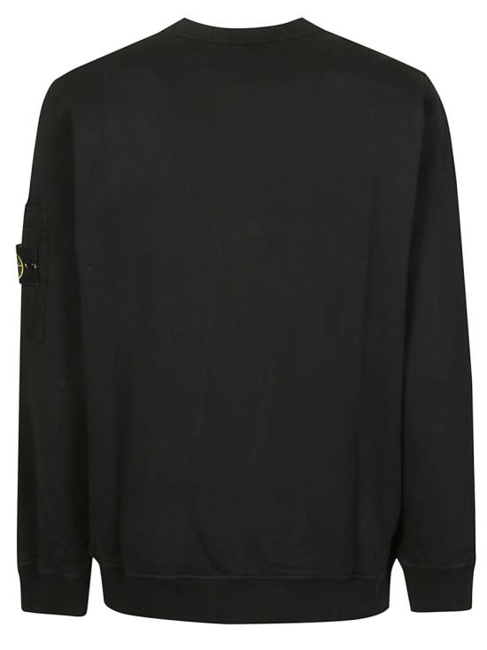 26SS 스톤 아일랜드 코튼 플리스 크루넥 스웨트셔츠 L1 S15 61000 19 S0410 Black - STONE ISLAND