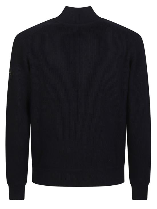 26SS 스톤 아일랜드 리브르 소프프 오가닉 코튼 쿼터 집 스웨처 L1 S15 51001 24 S00D8 Black - STONE ISLAND