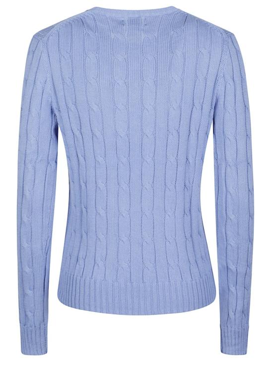26SS 폴로 랄프로렌 포니 로고 피마코튼 케이블 니트 스웨터 211971869009 Blue - POLO RALPH LAUREN