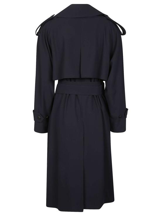 26SS 막스마라 세르토 울 더블 브레스티드 코트 2611021021600 Black - MAX MARA