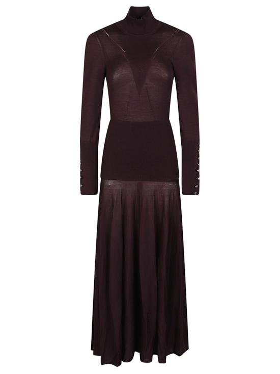 26FW 파코라반 원피스 26AMRO347ML0624 Burgundy