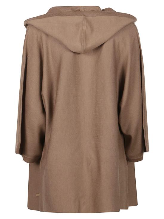 25FW 막스마라 브라운 후드 오픈 프론트 가디건 2521346041600 Brown - MAX MARA