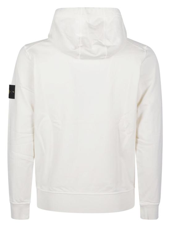 26SS 스톤 아일랜드 오가닉 코튼 플리스 레귤러핏 후드 스웨트셔츠 L1 S15 61000 62 S0051 White - STONE ISLAND