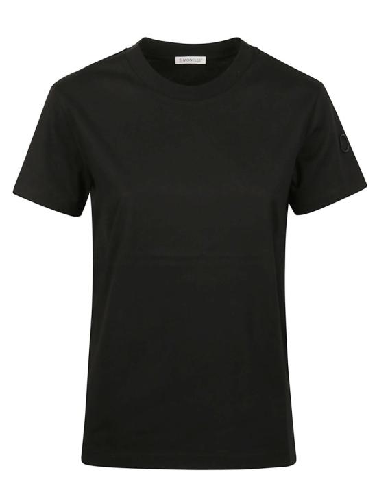 26SS 몽클레어 자수 로고 코튼 티셔츠 L1 093 8C000 29 89AUO Black
