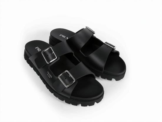 26SS 프라다 러버 스트랩 샌들 2X31593LKKF G000F0002 Black