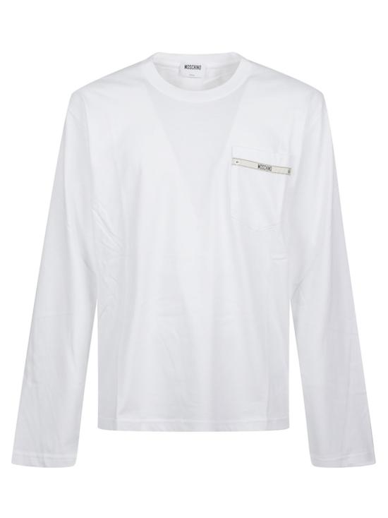 25FW 모스키노 반팔 티셔츠 252ZZ1203 5241 White
