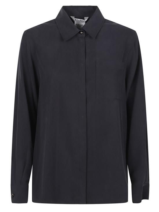 26SS 막스마라 시아마세 실크 셔츠 2611111151600 Black