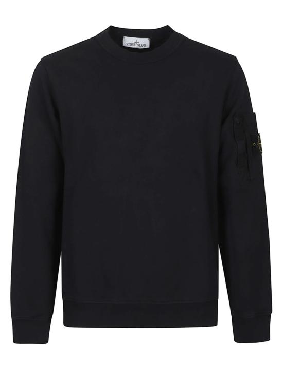 26SS 스톤 아일랜드 코튼 플리스 크루넥 스웨트셔츠 L1 S15 61000 19 S0410 Black
