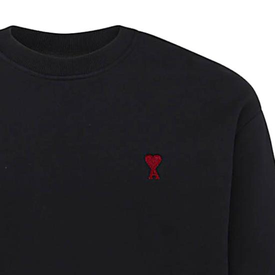 26FW 아미 스몰 하트 로고 스웨트셔츠 BFUSW035730001 Black - AMI
