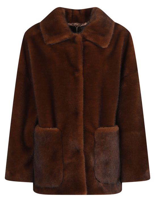 26FW 에르노 페이크 퍼 패치 포켓 코트 GC000600D 12739 Brown