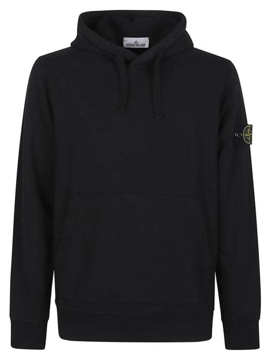 26SS 스톤 아일랜드 오가닉 코튼 플리스 레귤러핏 후드 스웨트셔츠 L1 S15 61000 62 S0051 Black