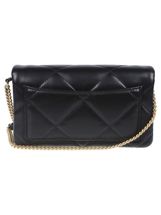 26SS 토리버치 키라 다이아몬드 퀼트 체인 월렛 158624 Black - TORY BURCH
