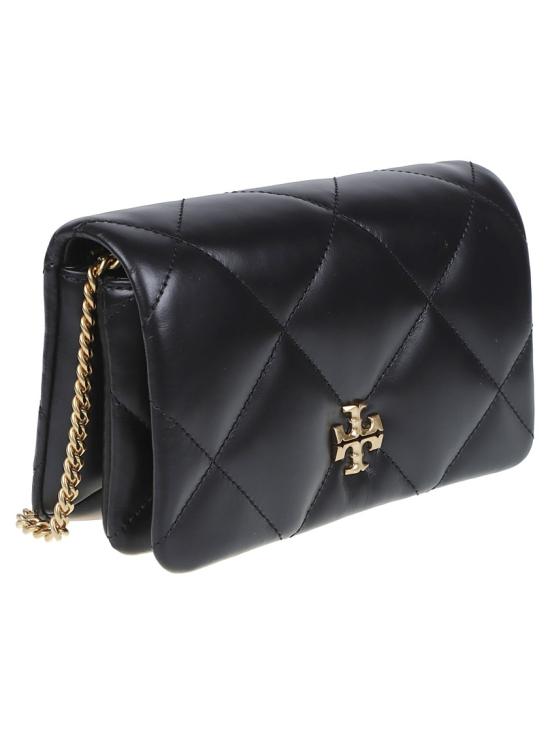26SS 토리버치 키라 다이아몬드 퀼트 체인 월렛 158624 Black - TORY BURCH