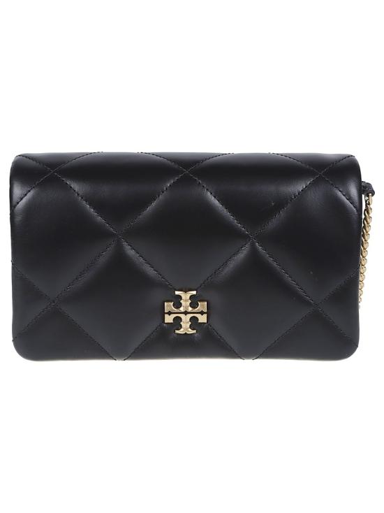 26SS 토리버치 키라 다이아몬드 퀼트 체인 월렛 158624 Black