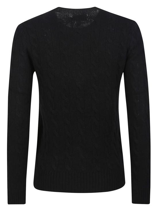  폴로 랄프로렌 폴로 자수 케이블 니트 스웨터 211971865005 Black - POLO RALPH LAUREN